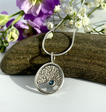 Load image into Gallery viewer, Textured sapphire pendant
