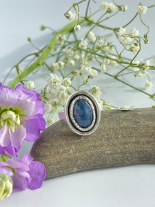 Large rosecut sapphire ring