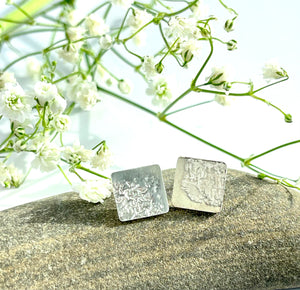 Etched Square Studs