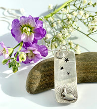Load image into Gallery viewer, Matt onyx midnight bunny pendant
